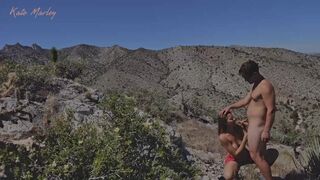 Blowjob on Mountain Top While Hiking - Kate Marley