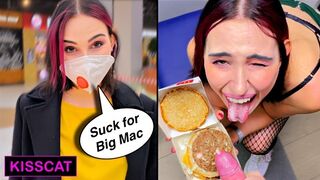 Risky Blowjob in Fitting Room for Big Mac - Public Agent PickUp & Fuck Student in Mall / Kiss Cat