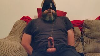 Tied Up With Vibrator On Cock