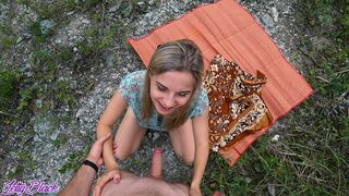 Outdoor Quickie Fuck With a Petite Beauty - POV by Letty Black