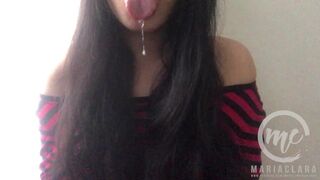 Requested Video: Maria Clara Eating Chocolates - Tongue Fetish And Food Porn