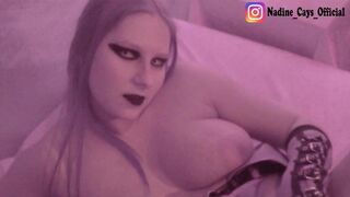 Jerk off with Nadine Cays the German Gothic Teen & Her Natural Monster Tits