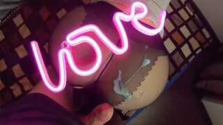 Amateur Couple Romantic Sex under the Light of a Pink Lamp LOVE POV
