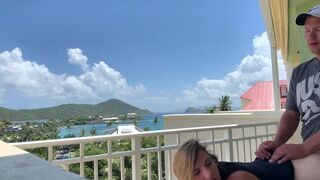 Walmart tinder girl fucks on balcony in virgin islands