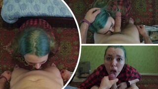 Swallowed delicious sperm after a blowjob to an ex-boyfriend