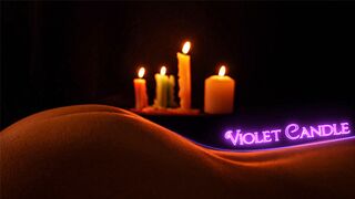 Growing Passion in the Candlelight. Oil Massage and Ton of Cum — Violet Candle