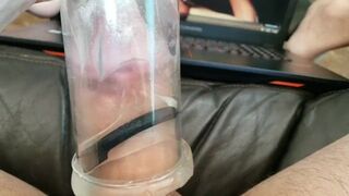 SEX TOY INVENTION, PENIS PUMP & FLESHLIGHT SUCK LOUD MOANING CUM OUT