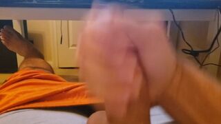 Watching Old Cam Girl Videos Jerking My Hard Cock Moaning Cumshot