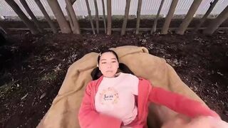 VR Japnnes Adult Video Actor Playing In The Playground And Having Fun