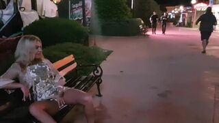 Crazy girl masturbate and pee on public street-Public exhibitionist