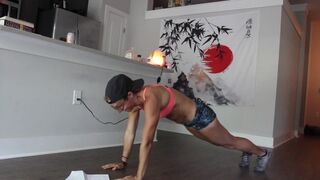 Strip to HIIT Naked Workout led by fitness model