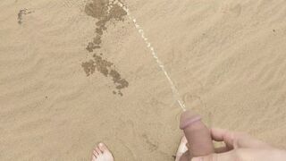 Peeing at a nude Beach
