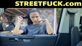 Streetfuck - Squirting Pornstar Fucked in Parked Car